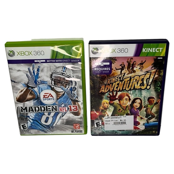 Kinect Adventures XBOX 360 + Madden NFL 13 XBOX 360 Kinect Bundle Tested Works - Picture 1 of 10